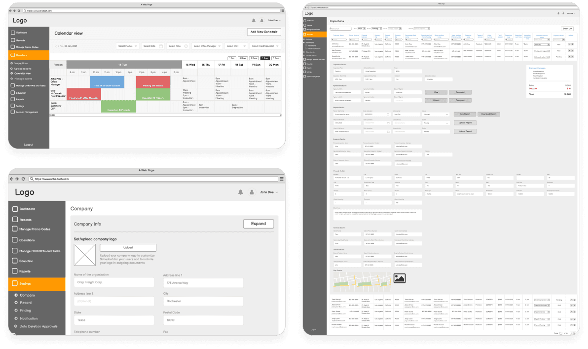 Reporting SaaS for Home Inspectors designs